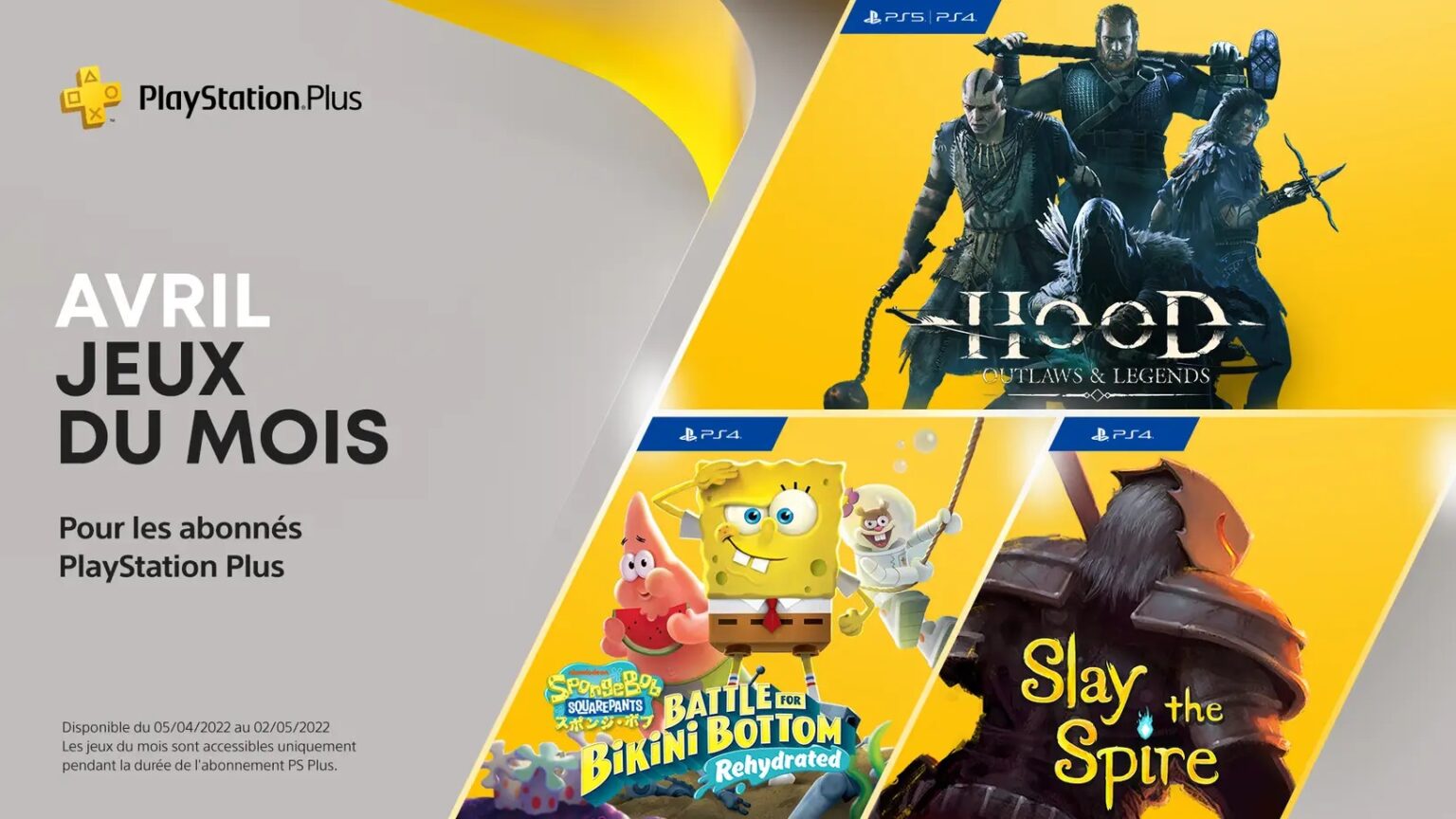 PS Plus Voici les jeux gratuits du mois d'avril 2022