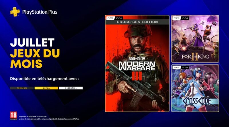 PS PLUS: Voici les jeux gratuits du mois de juillet 2026!
